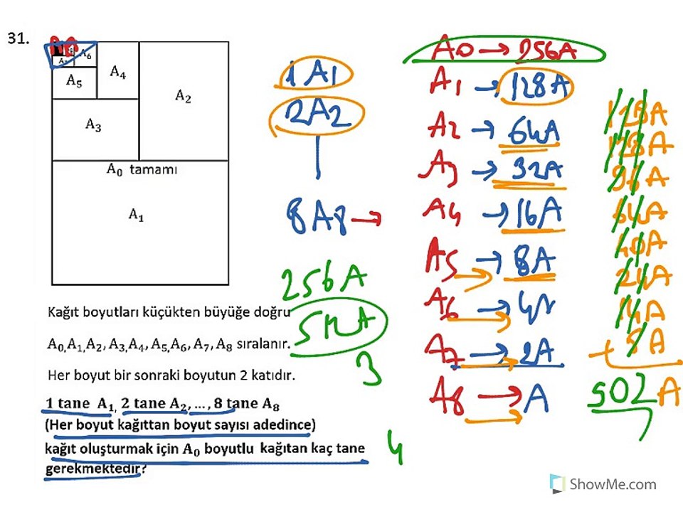 2016 YGS Tadında Matematik Denemesi 31-35