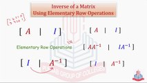 Inverse of a matrix using Elementary Row Operations & Question No. 9
