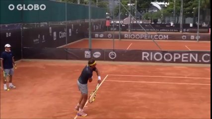 Rafael Nadal's practice at Rio Open. 17 Feb 2016