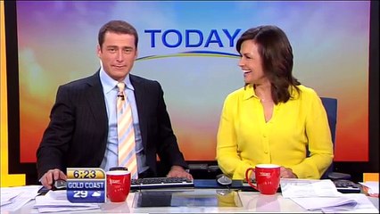 Today Karl Stefanovic loses it over breast and long pokey comment