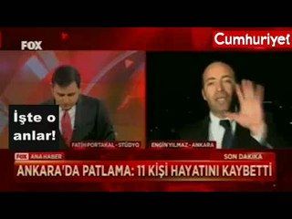 Canlı yayında patlama sesi