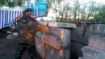 Ополченцы ЛНР бьют из ПТРД - Украина