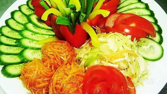 Овощные нарезки на стол. Красивая овощная нарезка, фото