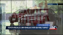 Toyota recalls 2.9M vehicles over seatbelt defect