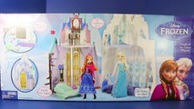 Frozen Barbie Size Castle & Ice Palace Playset Elsa, Kristoff, Anna, Olaf Toys Review DisneyCarToys