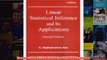 Download PDF  Linear Statistical Inference  Its Applications FULL FREE