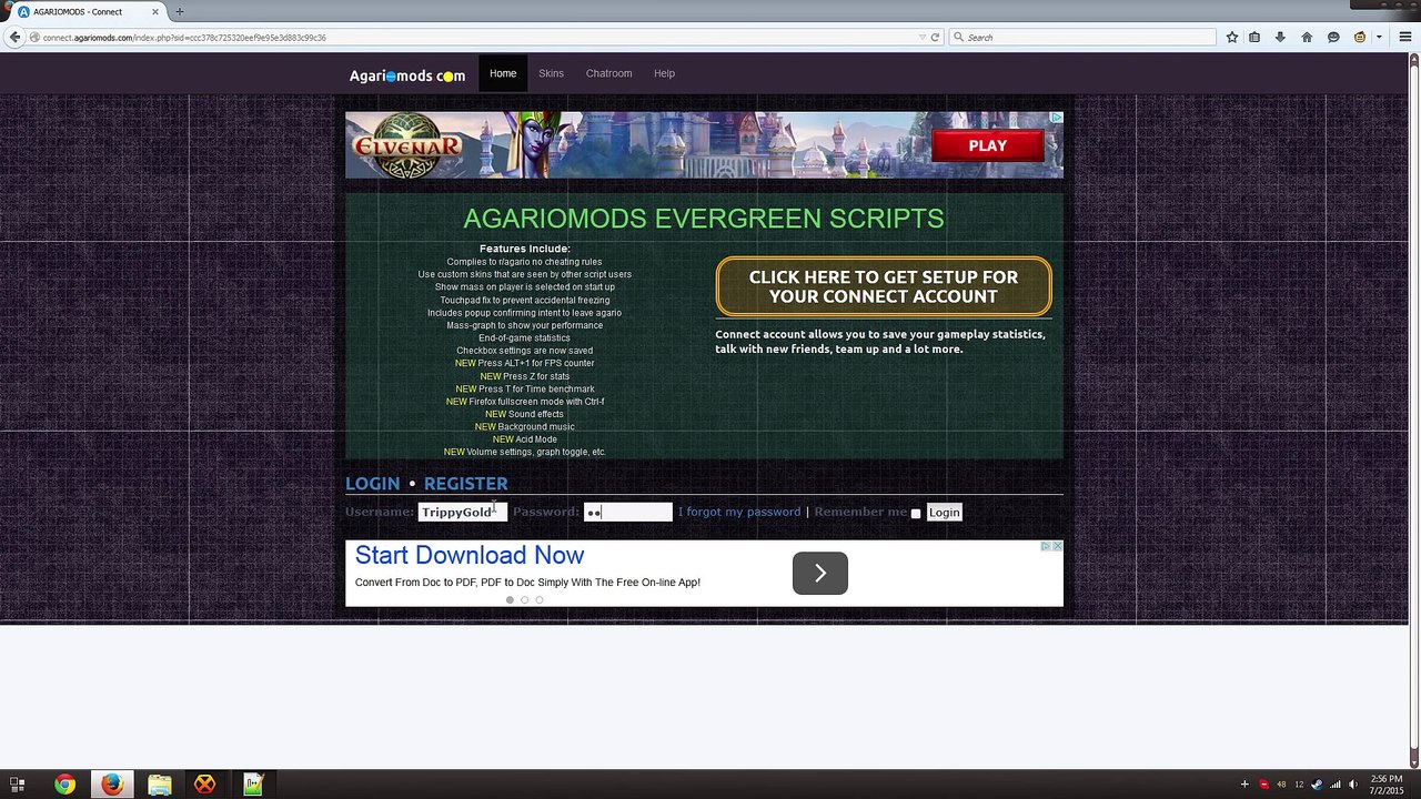 Using Agariomods With Firefox