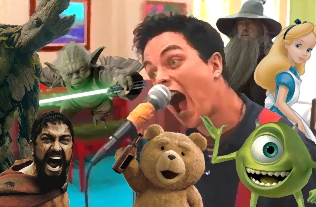 Green Day:  "Basket Case" par Yoda, Harry Potter, Chucky, Arnold, Tom Cruise and more