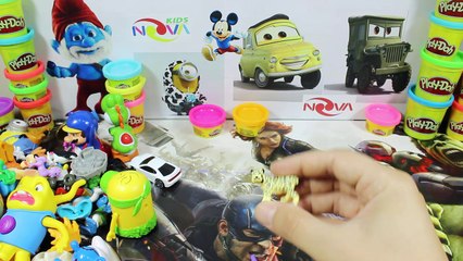 Animals & Minions Kinder Surprise Eggs - Magic Play Doh