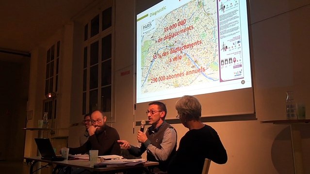 Julien Demade et Alain Boulanger, Soirée Paris durable, Paris cyclable! , Association Paris en Selle, Paris, 17 février 2016, 2 de 2