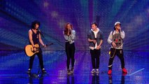 Luminites the now ex buskers sing 'Hurts So Good' - Week 3 Auditions |  Britain's Got Talent 2013