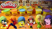 6 PLAY DOH SURPRISE EGGS SPIDERMAN MICKEY MOUSE MINNIE DISNEY FAIRIES SPONGEBOB PEPPA PIG | Toy Collector