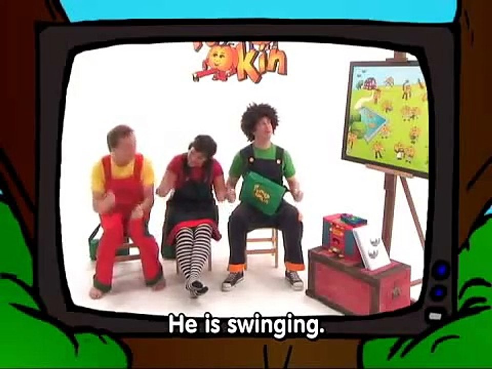 Present Continuous Verb Tense pt.7- Outdoor Action Verbs: Fun English Grammar Q&A with Pum