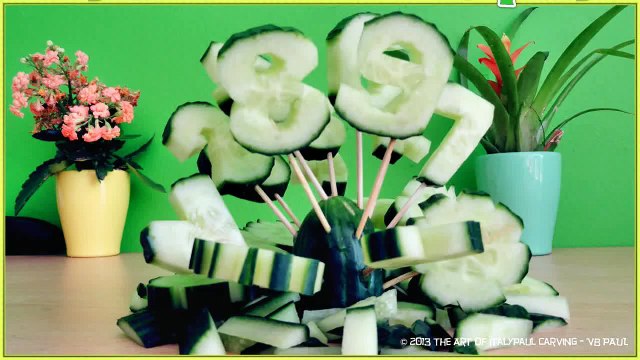 Art In Cucumber Show - Art of Vegetable and Fruit Carving Garnish