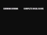 Download CARMINA BURANA               COMPLETE VOCAL SCORE PDF Free
