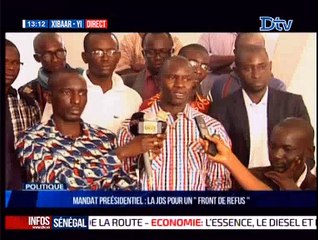 Mandat présidentiel: La JDS pour un "front de refus"