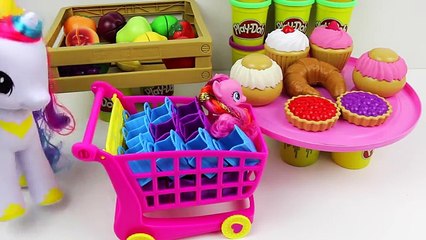 Play doh Cutting Velcro Food My Little Pony Pinkie Pie Playdough Cake Story