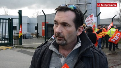Dirinon (29) Rassemblement devant la centrale thermique