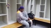 Sarfraz Ahmed singing a song in the dressing PSL 2016
