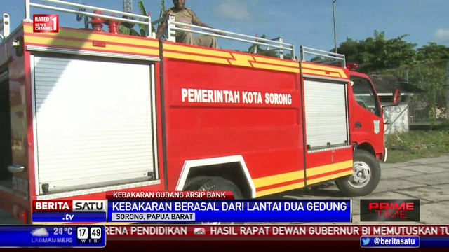 Gudang Arsip Nasabah Bank Mandiri Sorong Terbakar