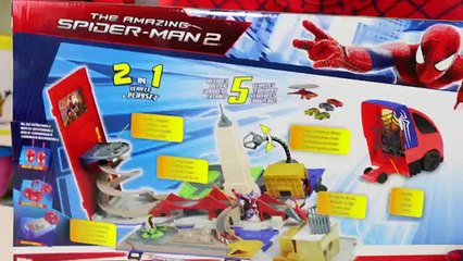 Spiderman in real life unboxing Toys The Amazing Spiderman 2 Truck Playset