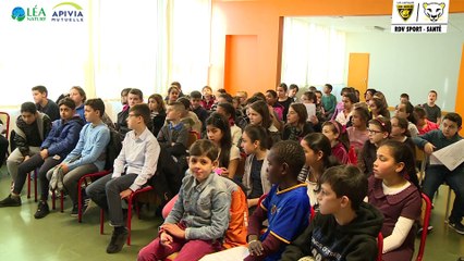 Les RDV Sport-Santé du Stade Rochelais : Les joueurs retournent à l'école !