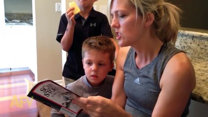 Kid has the cutest reaction to scary story