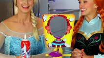 Elsa vs Anna Pie Face Challenge Game from Frozen. DisneyToysFan.