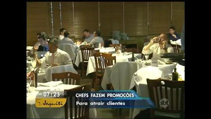Chefes de cozinha fazem promoção para atrair clientes
