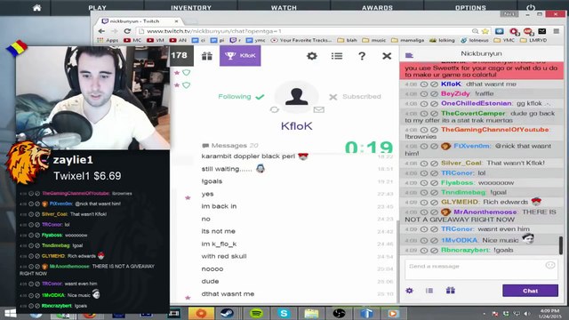 Nick Bunyun Gets Scammed On Twitch (cs go scamming)