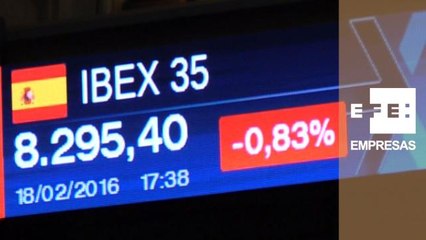 La Banca perjudica a la bolsa española que pierde el 0,8 % y el nivel de 8.300 puntos