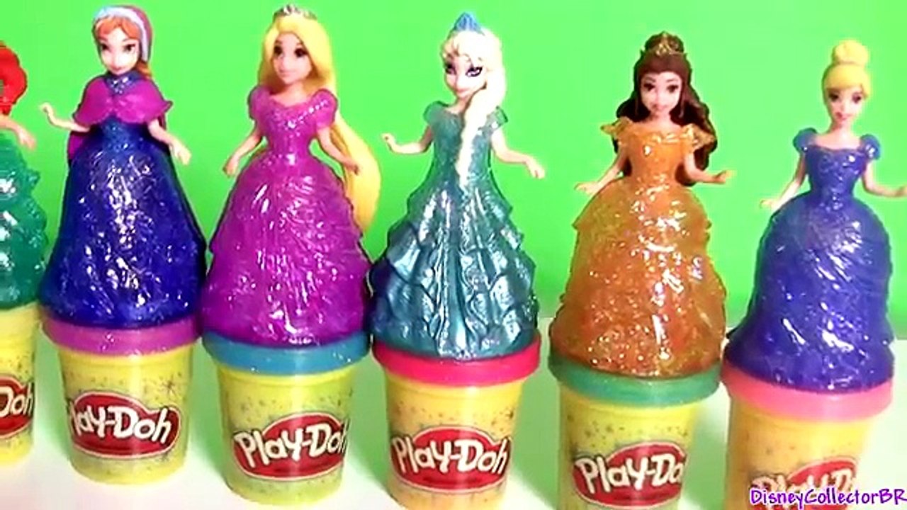 Play Doh Sparkle Princess Ariel Elsa Anna Disney Frozen MagiClip