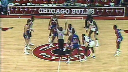 Michael Jordan's First NBA Game | Highlights