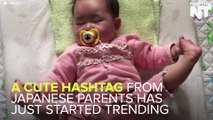 Japanese Parents Share Cute Photos Of The Strange Way Their Babies Fall Asleep