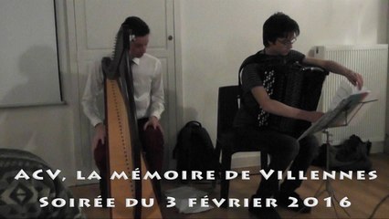 Soirée ACV du 13 février 2016 : concert de Ronan Houziaux et Constantin Guillaume