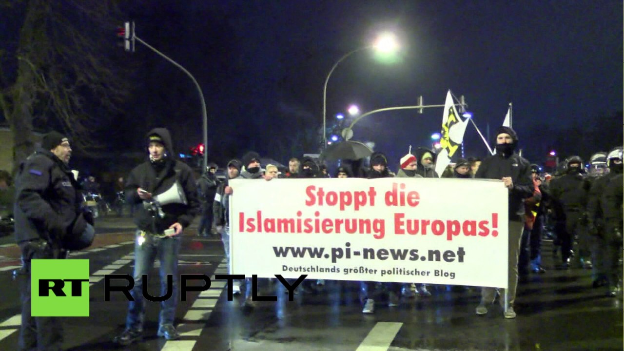 A Potsdam, la tension monte entre supporters de Pegida et antifascistes