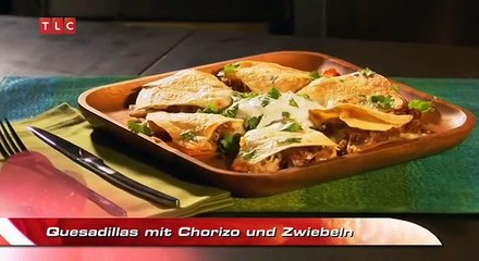 Quesadillas mit Chorizo und Zwiebeln