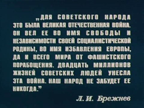 Великая Отечественная (1978). 20 серия из 20. Неизвестный Солдат