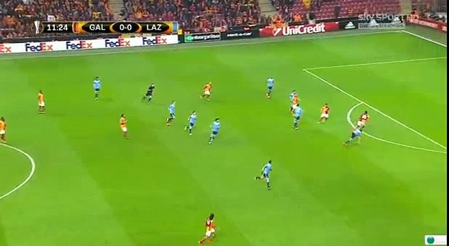 Sabri Sarioglu Goal - Galatasaray 1 - 0 Lazio - 18-02-2016