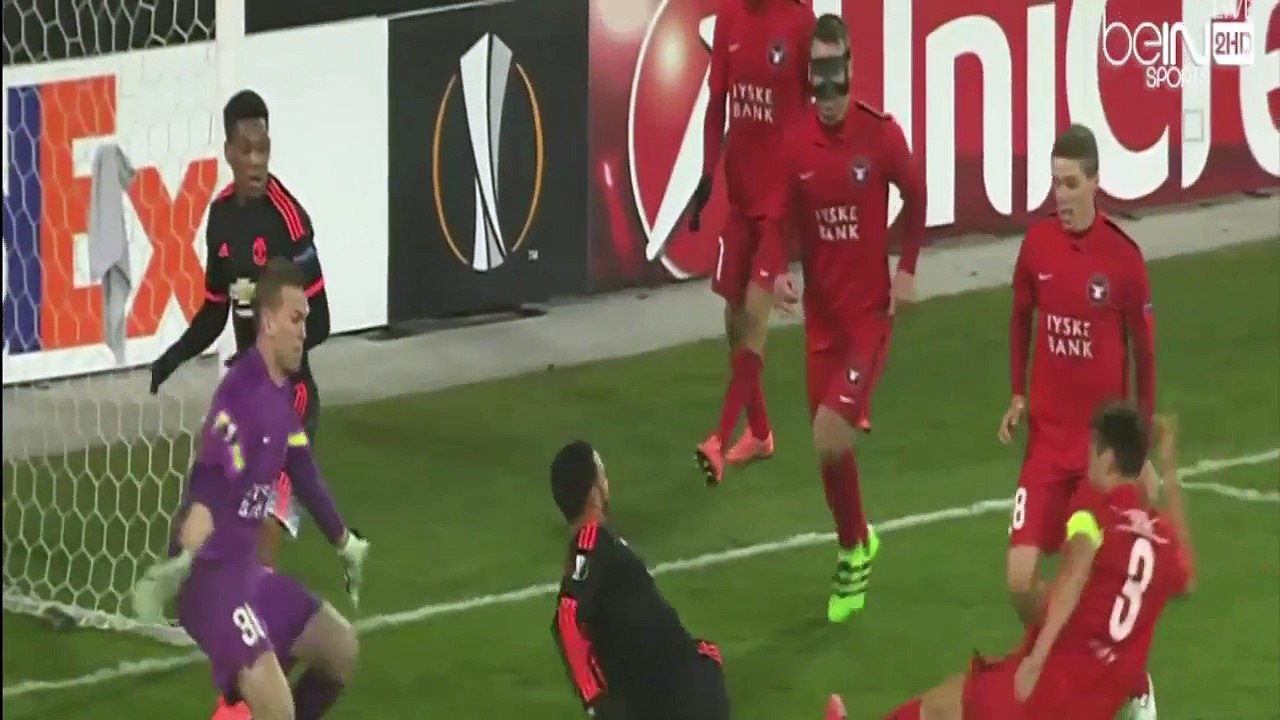 اهداف مباراة مانشستر يونايتد ومتيولاند 1-2 الدو...