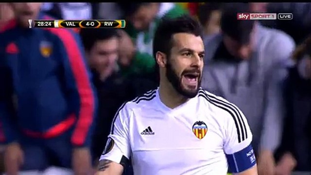 Alvaro Negredo Goal HD - Valencia 4-0 Rapid Vienna - 18-02-2016