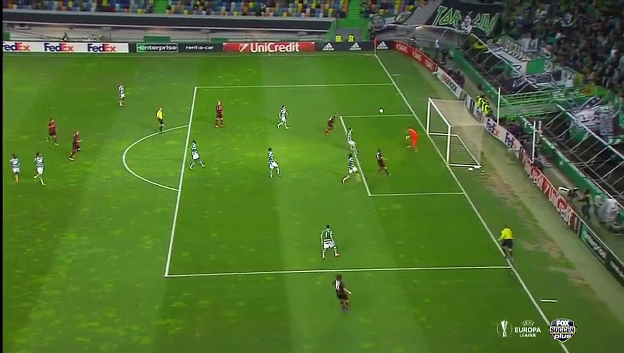 0-1 Karim Bellarabi Goal UEFA  Europa League  1_16 Final - 18.02.2016, Sporting Lisboa 0-1 Bayer Leverkusen