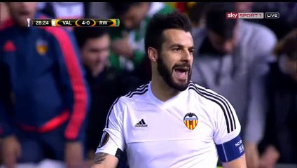 Alvaro Negredo Goal HD - Valencia 4-0 Rapid Vienna - 18-02-2016