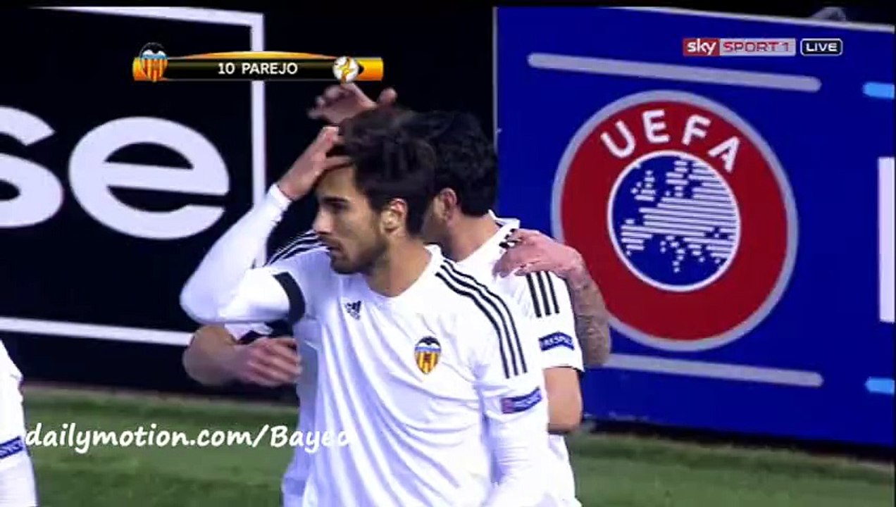 Daniel Parejo Goal HD - Valencia 2-0 Rapid Vienna - 18-02-2016