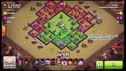 Clash Of Clans GoWiPe Strategy TH8