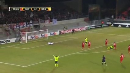 1-2 Rafa Silva Goal HD - Sion 1-2 Braga - 18-02-2016 -