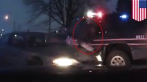 Video: Deputy in Michigan nearly run over while he tries to make an arrest