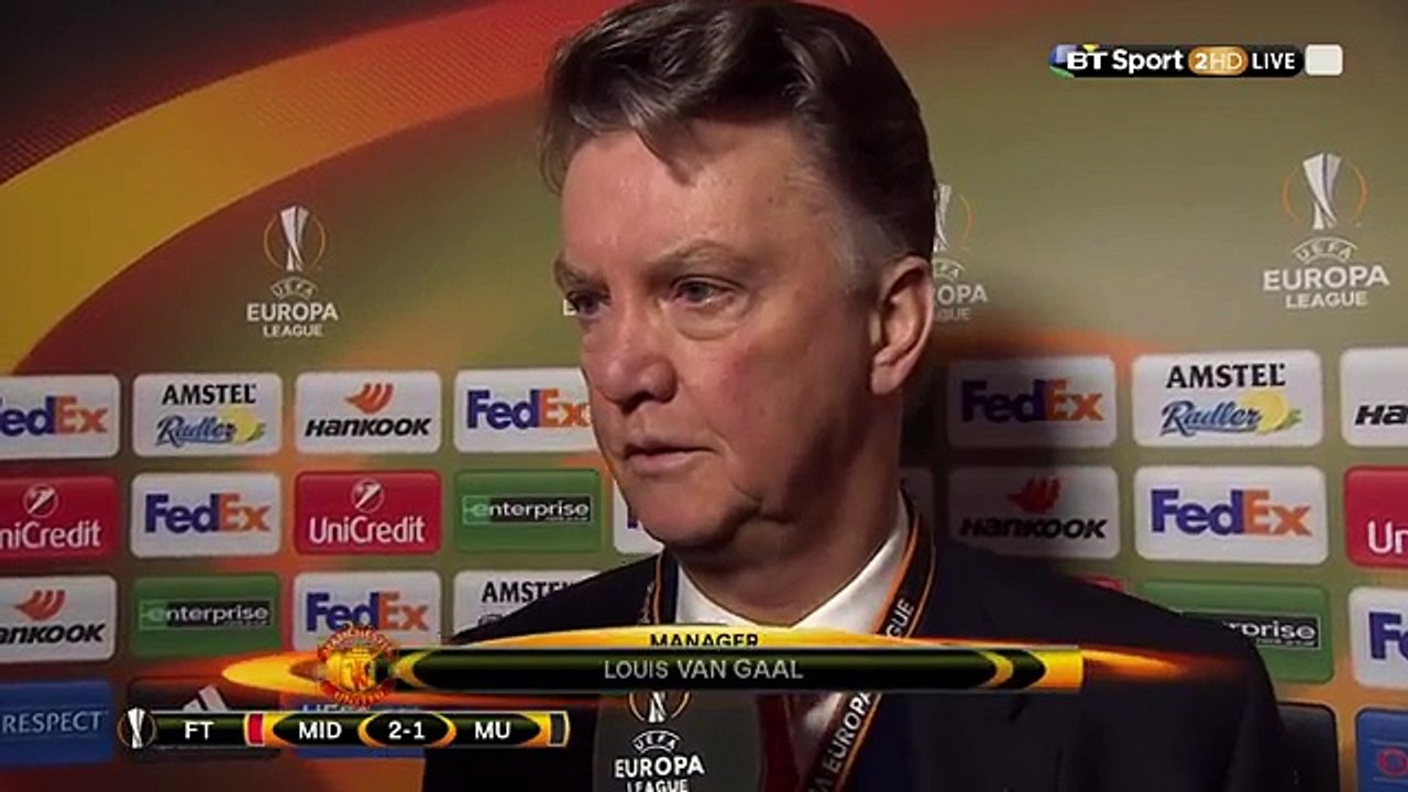 Louis Van Gaal's  Man Utd post match interview