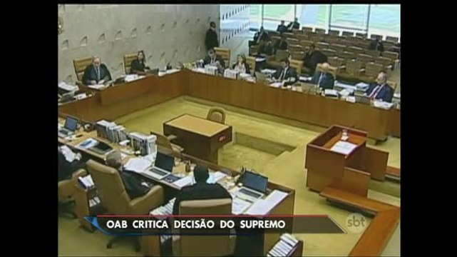 OAB critica decisão do STF que autoriza prisão de condenados em segunda instância