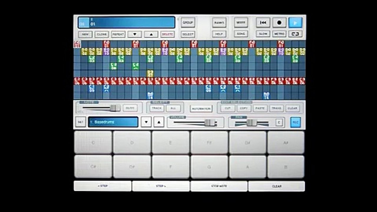iSequence tutorial : mixer section.